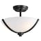 Maxim Lighting Deven 3-Light Semi-Flush Mount 20031SWBK - alternate 1